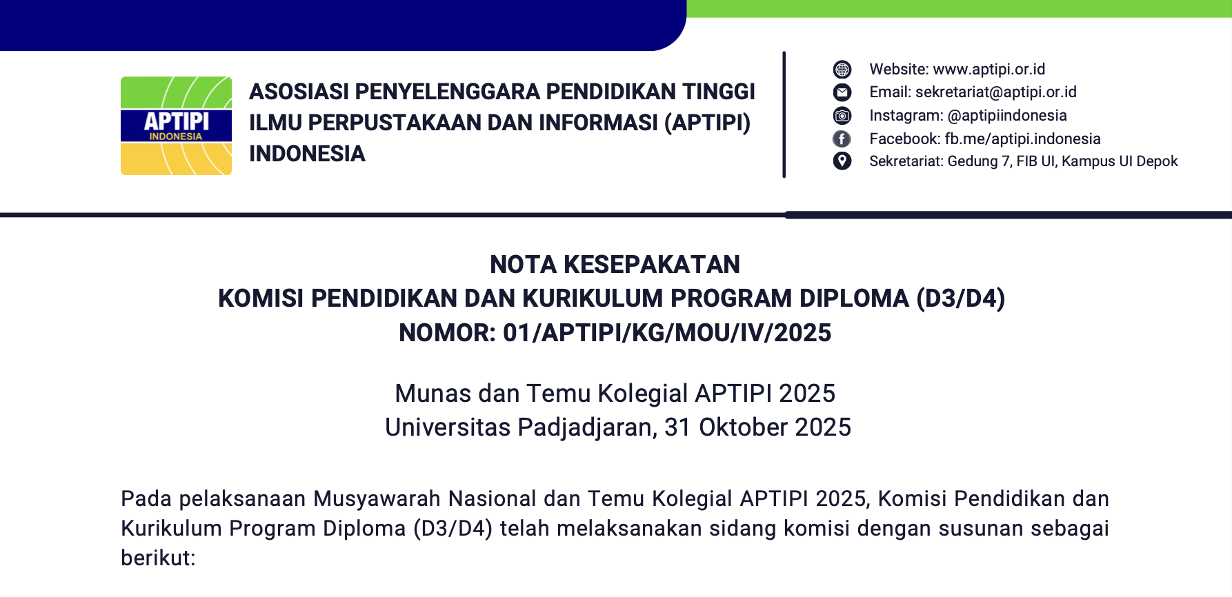 Rekomendasi CPL Diploma (D3/D4) Bidang Ilmu Perpustakaan, Sains Informasi, dan Kearsipan 2026